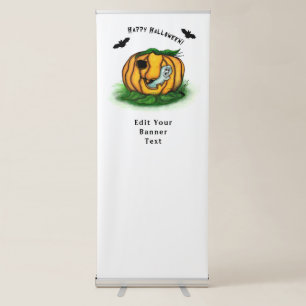 The Ghost of Halloween , Bat , Ghost and Spider Retractable Banner