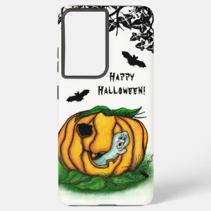 The Ghost of Halloween , Bat , Ghost and Spider Samsung Galaxy S21+ Case