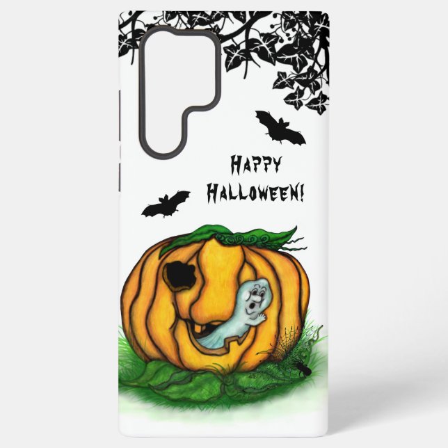 The Ghost of Halloween , Bat , Ghost and Spider Samsung Galaxy Case (Back)