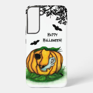 The Ghost of Halloween , Bat , Ghost and Spider Samsung Galaxy S22+ Case