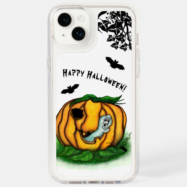 The Ghost of Halloween , Bat , Ghost and Spider Speck iPhone Case (Front)