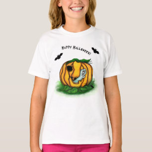The Ghost of Halloween , Bat , Ghost and Spider T-Shirt