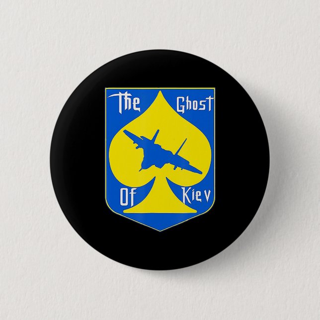 The Ghost Of Kiev I Stand With Ukraine Ukrainian S Button (Front)
