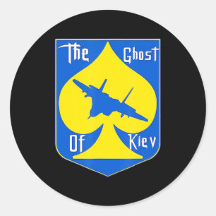 The Ghost Of Kiev I Stand With Ukraine Ukrainian S Classic Round Sticker
