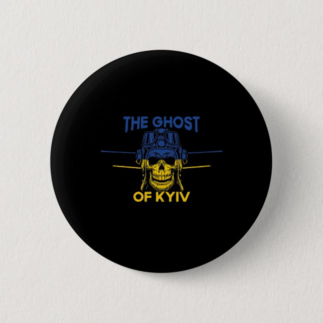 The Ghost Of Kyiv Support Ukraine Shirt #nowar Sta Button (Front)