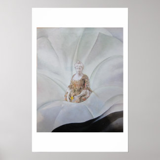 The Ghost of the Flower - collage art Poster