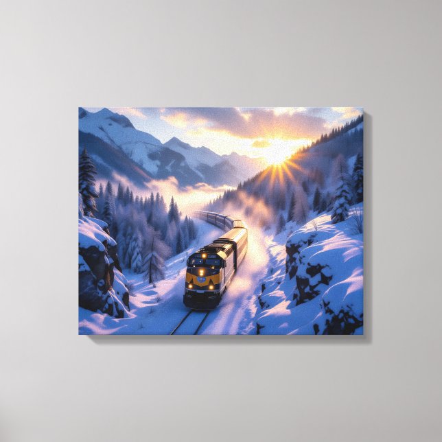 The Ghost Train of Winter  Canvas Print (Front)