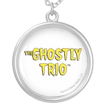 The Ghostly Trio Logo Silver Plated Necklace by casper at Zazzle