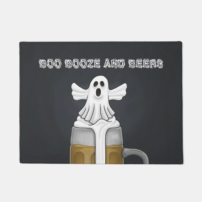 The Ghosts Boo Booze and Beers Doormat (Front)