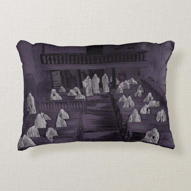 The Ghosts of St. George Church Accent Pillow (Front)