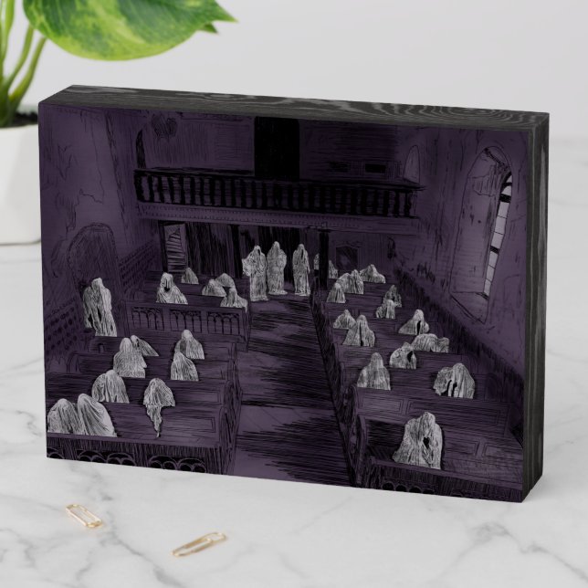 The Ghosts of St. George Church Wooden Box Sign (In Situ Horizontal)