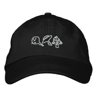 The Ghosts Ufos & Mushrooms hat. Embroidered Baseball Cap