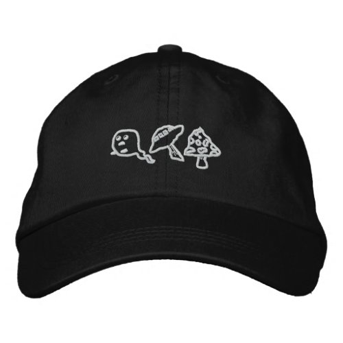 The Ghosts Ufos  Mushrooms hat Embroidered Baseball Cap