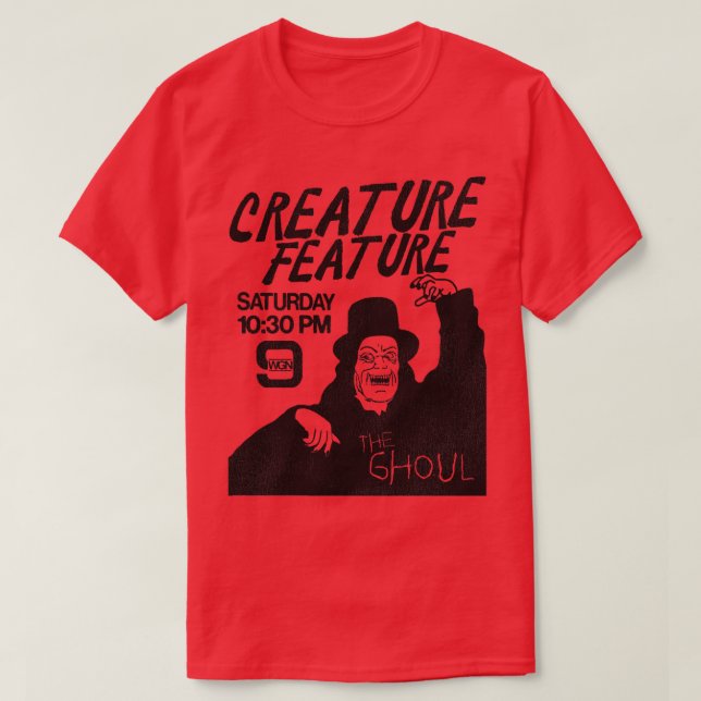 The Ghoul Host of Creature Feature WGN Chicago T-Shirt (Design Front)