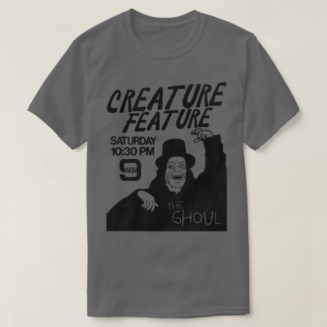 The Ghoul Host of Creature Feature WGN Chicago T-Shirt (Design Front)
