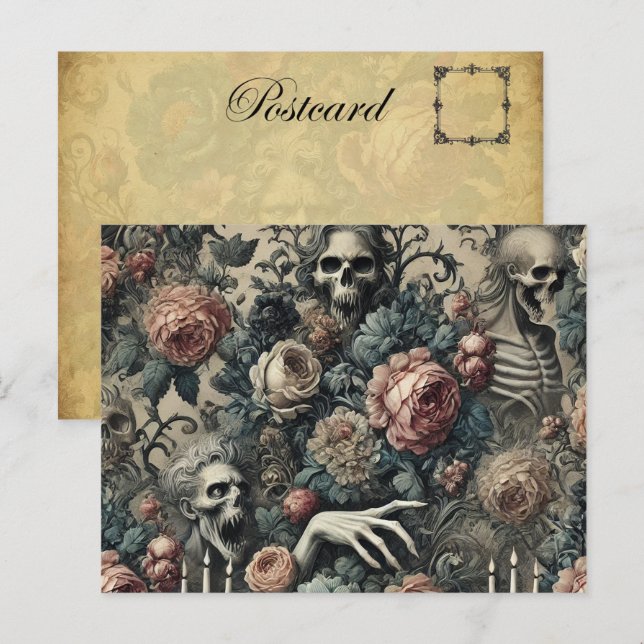 The Ghoul’s Gambit – Gothic Victorian Holiday Postcard (Front/Back)