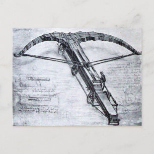 THE GIANT CROSSBOW ,Antique Parchment Postcard
