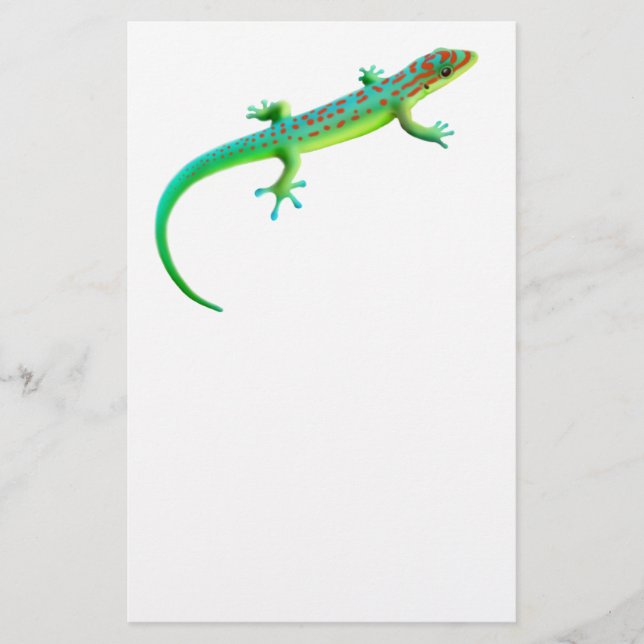 The Giant Day Gecko Stationery (Front)