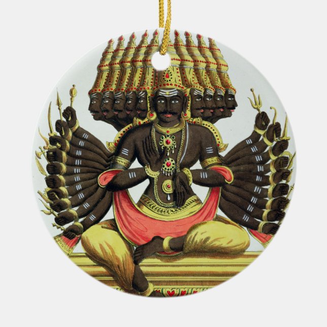 The Giant Ravana (colour litho) Ceramic Ornament (Front)