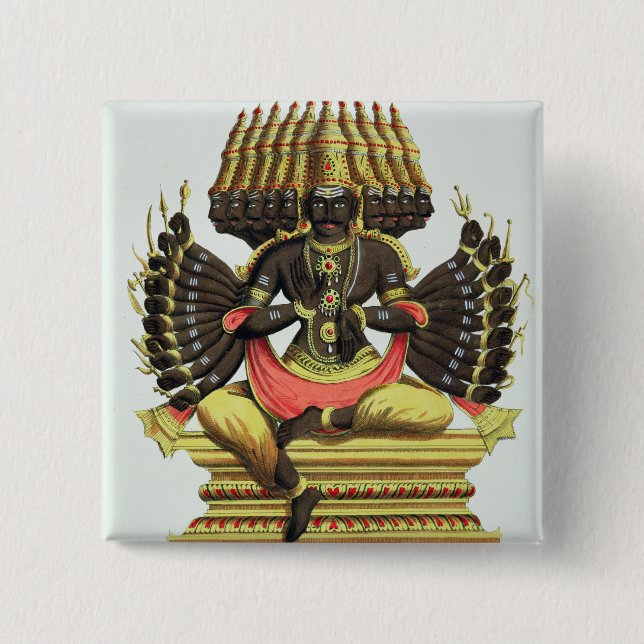 The Giant Ravana (colour litho) Pinback Button (Front)