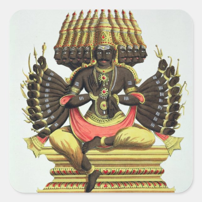 The Giant Ravana (colour litho) Square Sticker (Front)