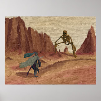 The Giant Skeleton of the Dusty Desert Poster
