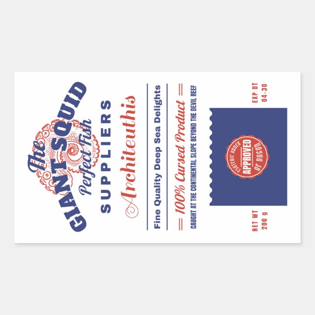 The Giant Squid Fishery Innsmouth Rectangular Sticker (Front)