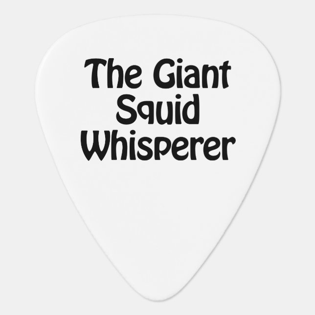 the giant squid whisperer guitar pick (Front)