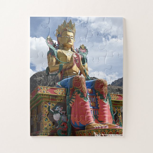 The giant statue of Maitreya Buddha Jigsaw Jigsaw Puzzle (Vertical)