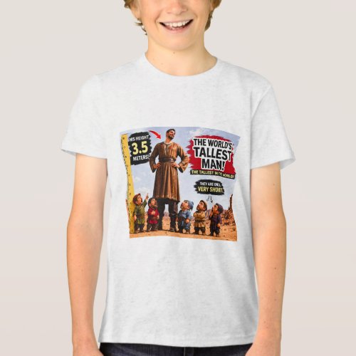 The Giant & The Dwarfs Fantasy Desert Art | Mythic Tri-Blend Shirt