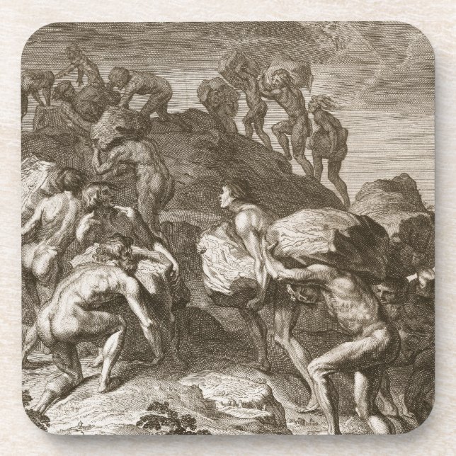 The Giants Attempt to Scale Heaven by Piling Mount Drink Coaster (Front)