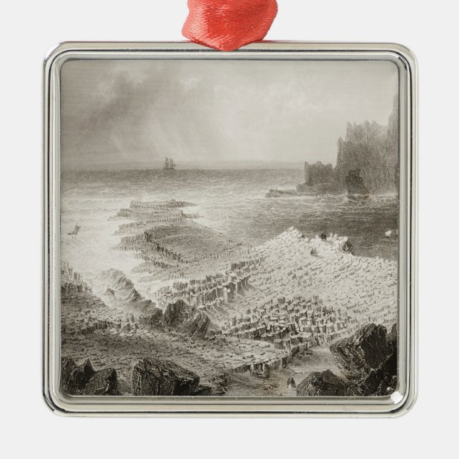 The Giant's Causeway from above Metal Ornament (Front)