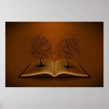 The Giddyup Tree And The Bickham Script Tree Poster by vladstudio at Zazzle