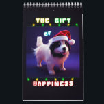 The Gift Of Happiness Puppy 25 December Christmas Calendar<br><div class="desc">The Gift Of Happiness Puppy 25 December Christmas. Christmas Day t-shirts, Santa tees, St Nicholas Tops, December Sweats, Germany mugs, North Pole caps, Xmas hoodies, Christmas socks, and Birthdays. Single Page Small Calendar, White. The Colorful designer-fitting outfits are for Festival lovers, Thanksgiving lovers, Christmas Day, Santa Clause, Xmas lovers, romance...</div>