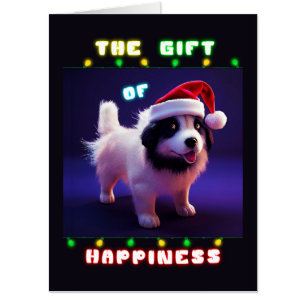 The Gift Of Happiness Puppy 25 December Christmas Card