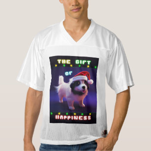 The Gift Of Happiness Puppy 25 December Christmas Men's Football Jersey