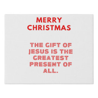 The Gift Of Jesus Is Greatest Present Of All Faux Canvas Print