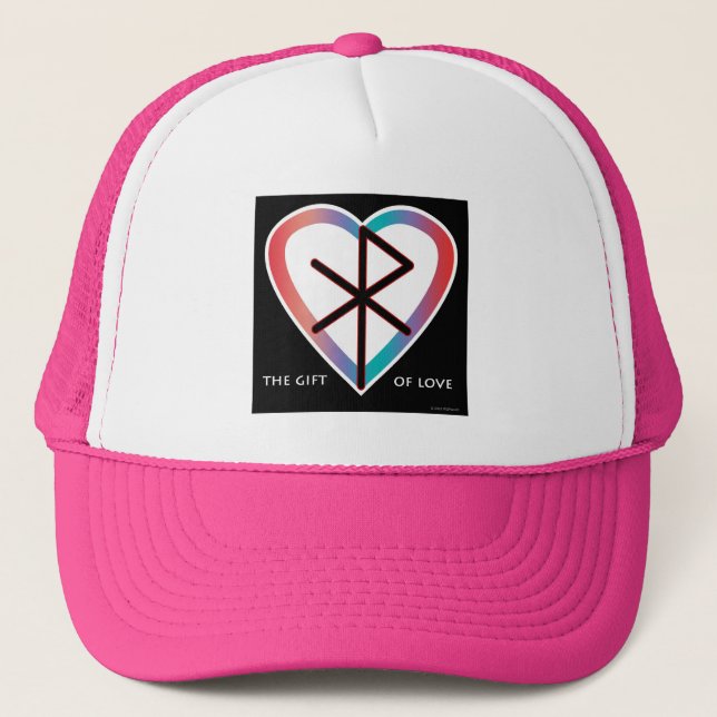 The Gift of Love Bindrune Trucker Hat (Front)