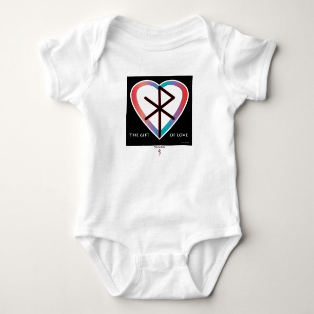 The Gift of Love #RuneKids Baby Bodysuit (Front)