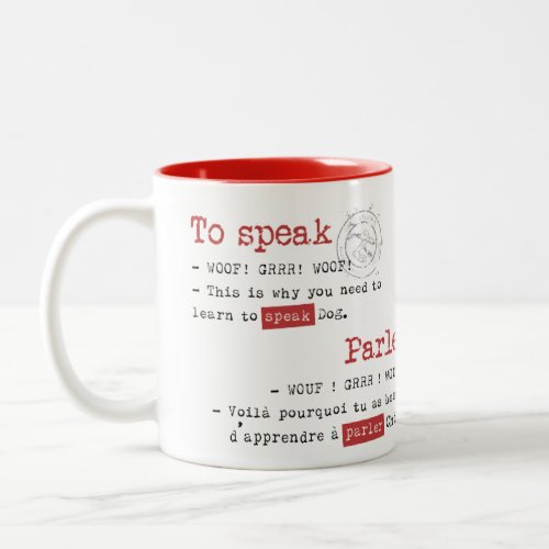 The gift of tongues Le don des langues Two_Tone Coffee Mug