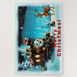 The Gift Train - Christmas Scene Jigsaw Puzzle
