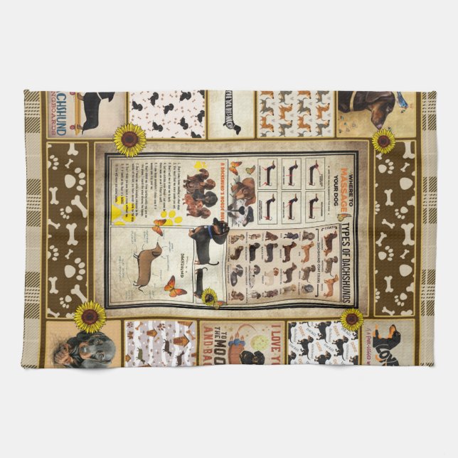 The Gifts For Dachshund Dog Lovers Kitchen Towel (Horizontal)