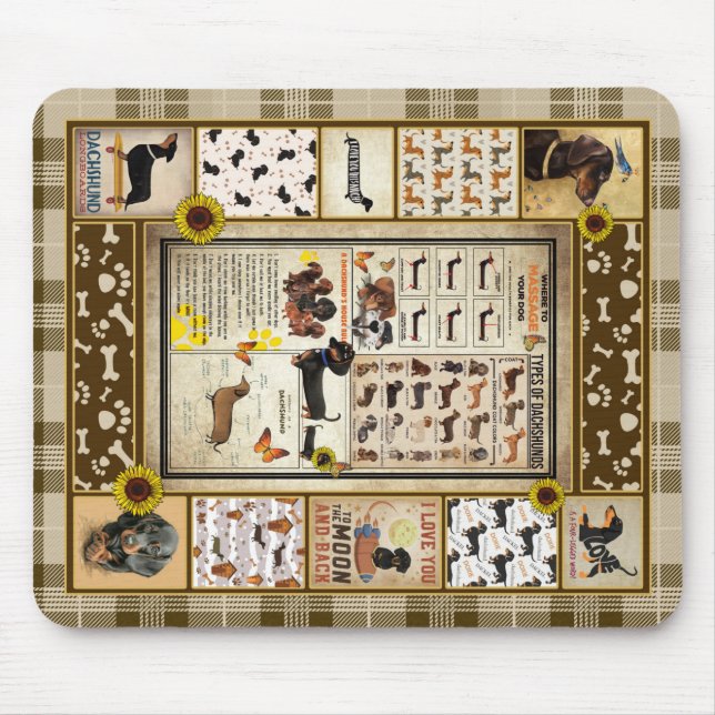 The Gifts For Dachshund Dog Lovers Mouse Pad (Front)