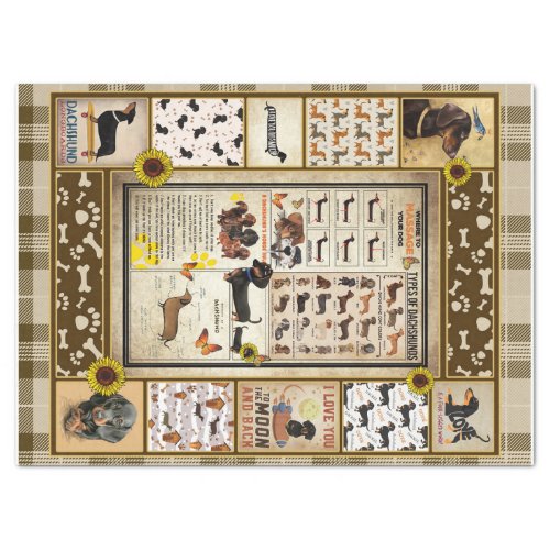 The Gifts For Dachshund Dog Lovers Tissue Paper
