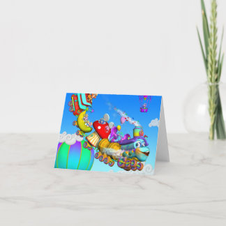 The GiggleBelly Train Note Card