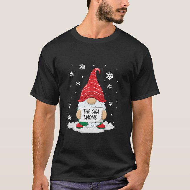 The Gigi Gnome Matching Family Christmas Xmas Gran T-Shirt (Front)