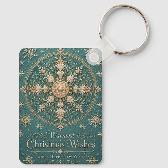 The Gilded Frost Mandala Keychain (Back)