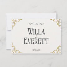 The Gilded Garden Wedding Save the Date Card