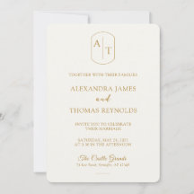 The Gilded: Gold & Ivory Wedding Invitation