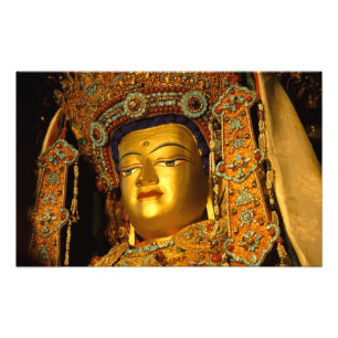 The gilded Jowo Buddha Statue, Jokhang Temple, Photo Print